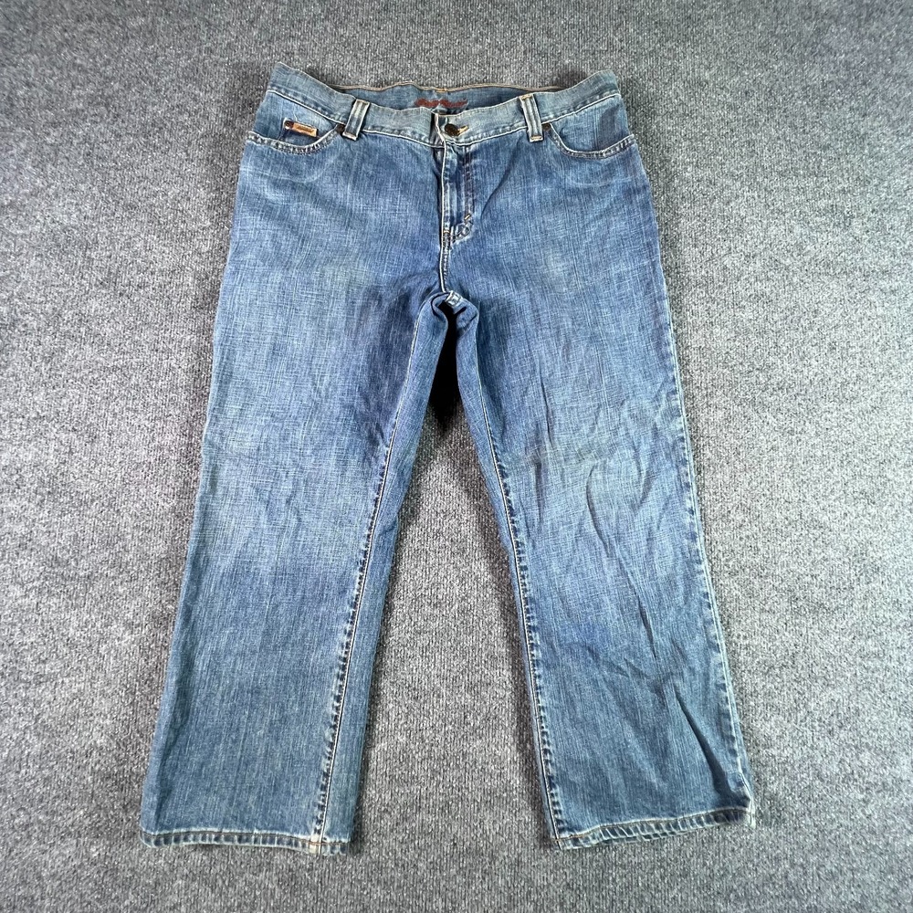 Eddie Bauer Jeans Womens 12R Blue Denim Medium Wash Straight Everyday Minimalist